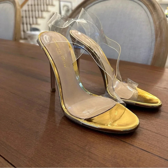 Gianvito Rossi Metropolis sandals in laminated leather and PVC - Picture 2 of 5